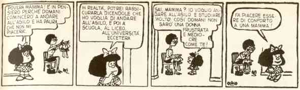 Prima vignetta di 'Tutta Mafalda'